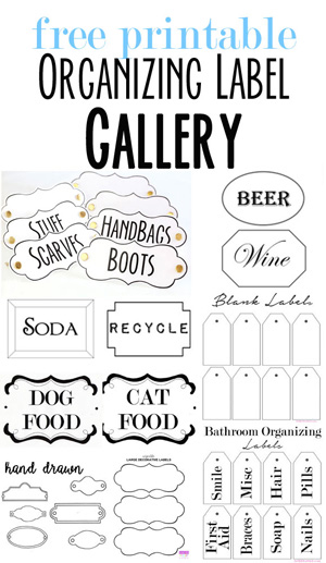 Free printable organizing gallery.