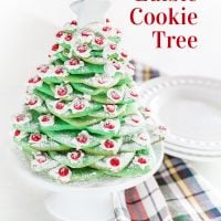 Christmas Cookie tree on counter
