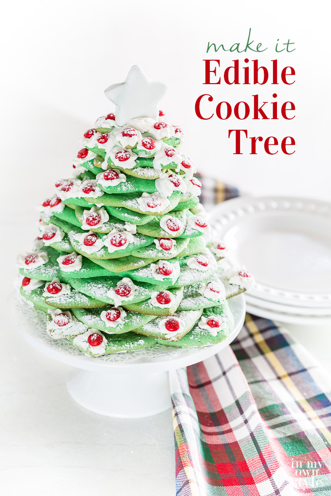 Christmas Cookie tree on counter