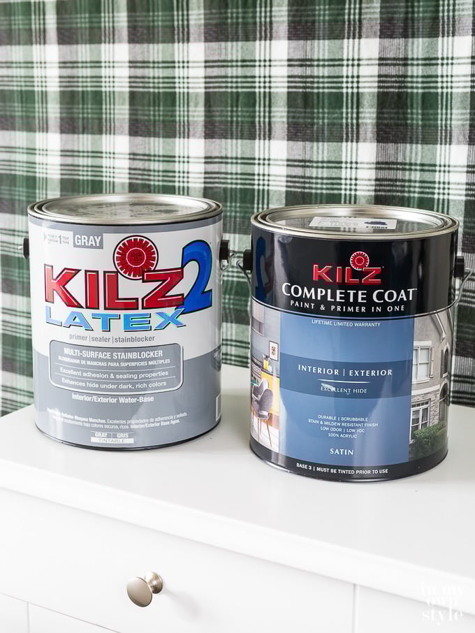 KILZ Complete Coat paint and KILZ 2 primer