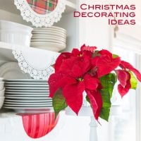 Christmas decorating ideas that are fast and affordable to do. #Christmashacks #Christmasdecorating #poinsettia #garlandties