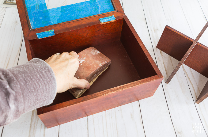 how to properly sand wood before painting with chalk paint