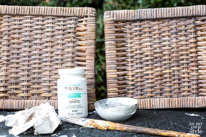 how to chalk paint a wicker basket