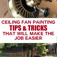 Ceiling fan painting tips and tricks that will make the job easier.