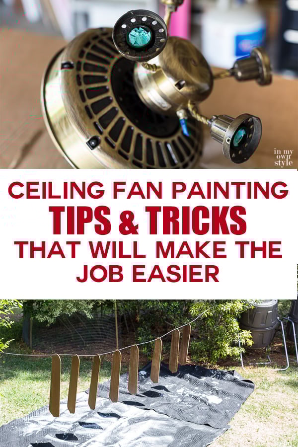 Ceiling fan painting tips and tricks that will make the job easier.