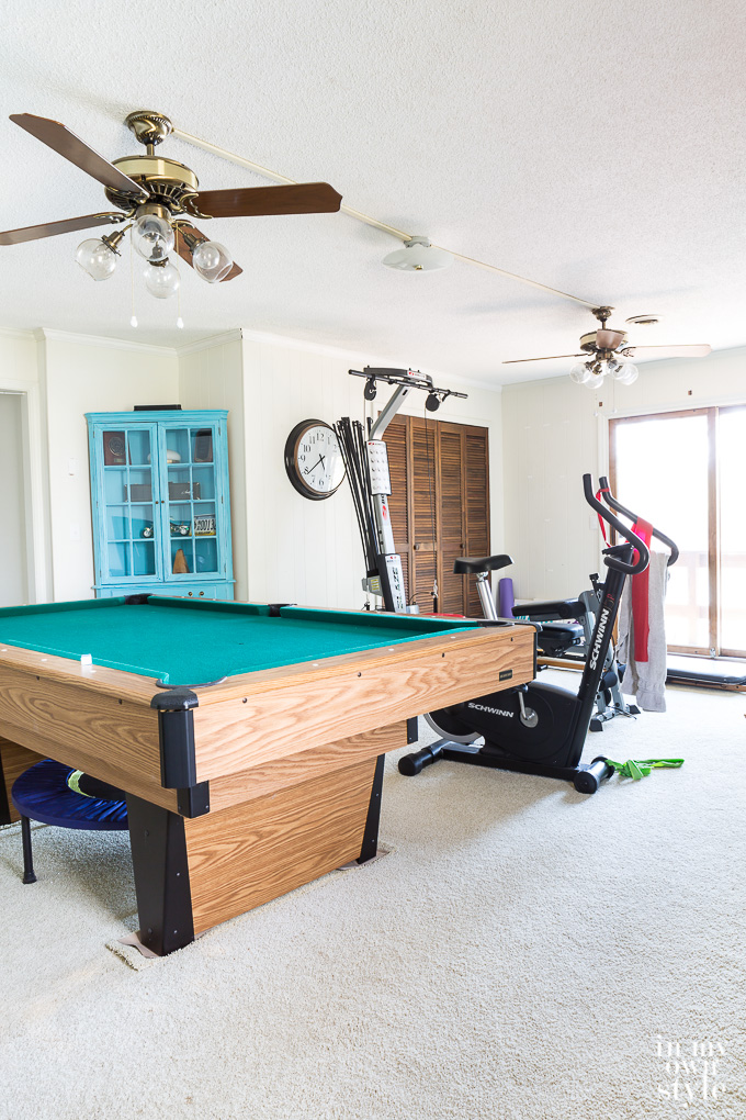 Before room makeover photos of a game room