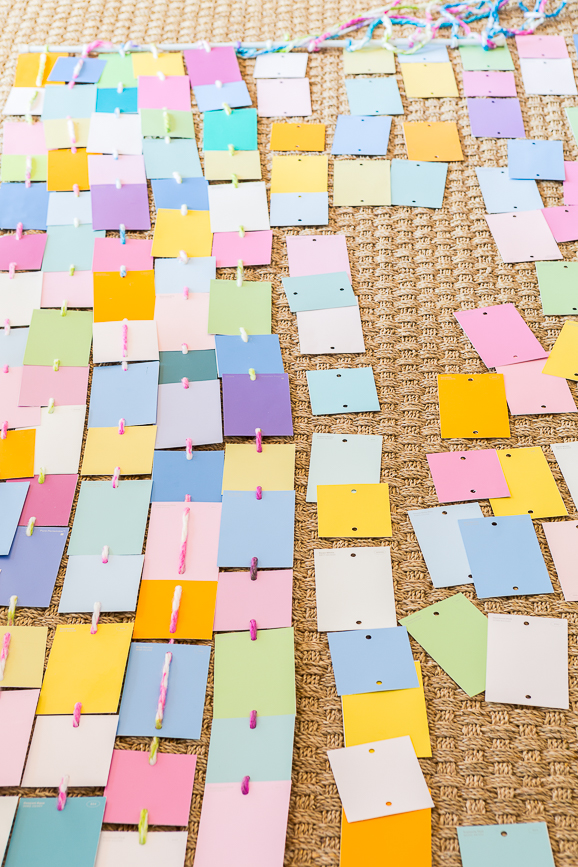 Paint chip DIY craft project