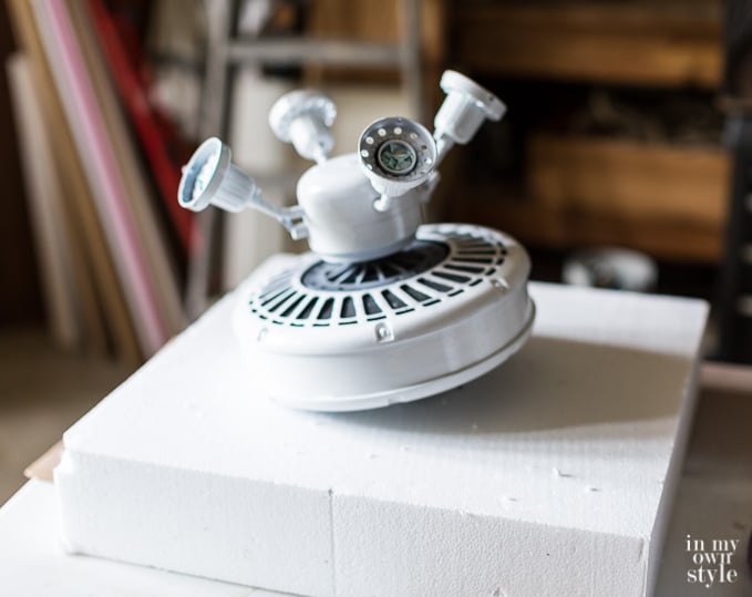 how to paint ceiling fan housing