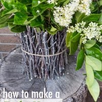 How to make a rustic vase out of twigs