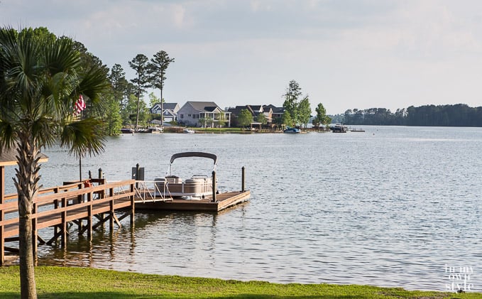 Lake house view