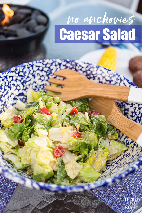 Caesar Salad recipe with no anchovies.