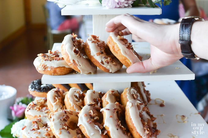 How to make a tiered donut wedding cake stand