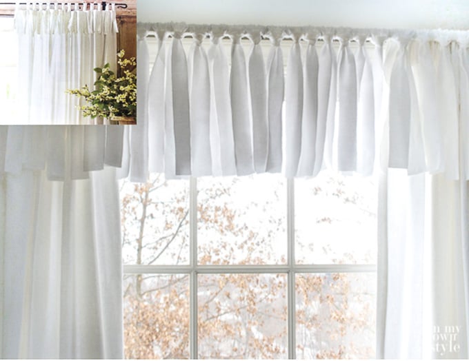 No Sew window valance - white