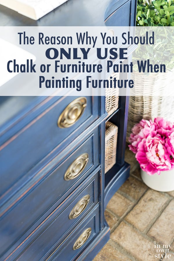 Blue chalk painted sideboard