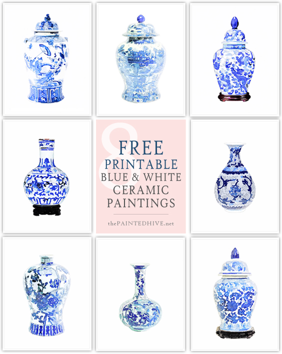 Prints of blue and white china 