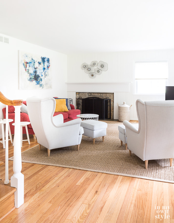 Living room decorated with IKEA furnishings
