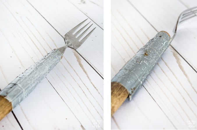 Broom sticks made into marshmallow roasting sticks