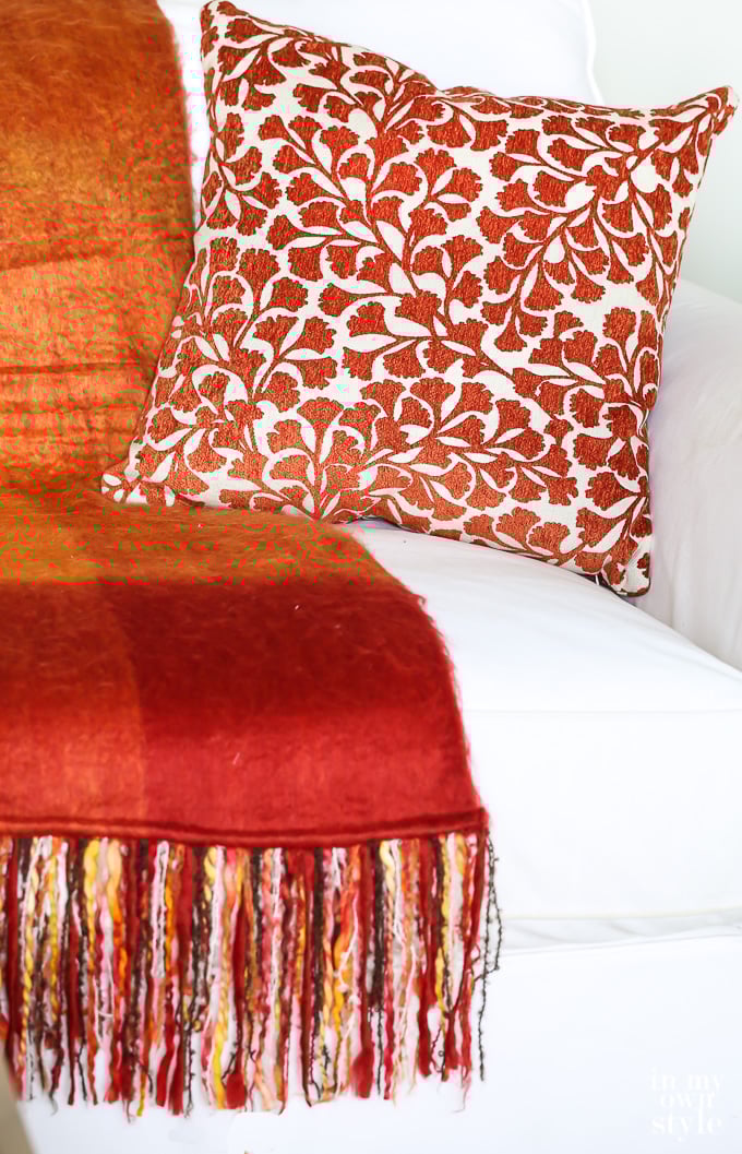 Fall orange and rust decorative accessories