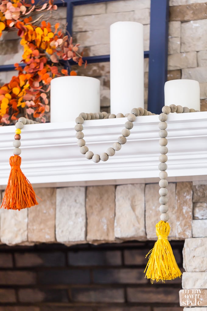 Fall mantel decorating budget DIY's