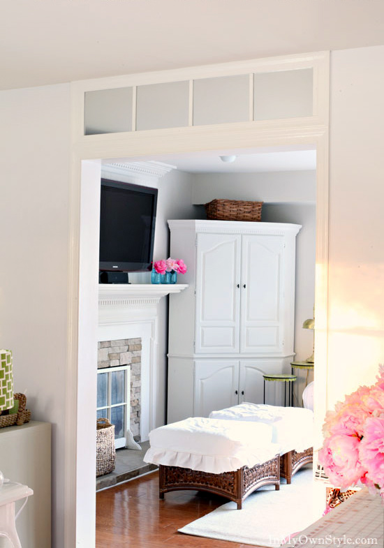 DIY Mirror transom over open doorway between rooms