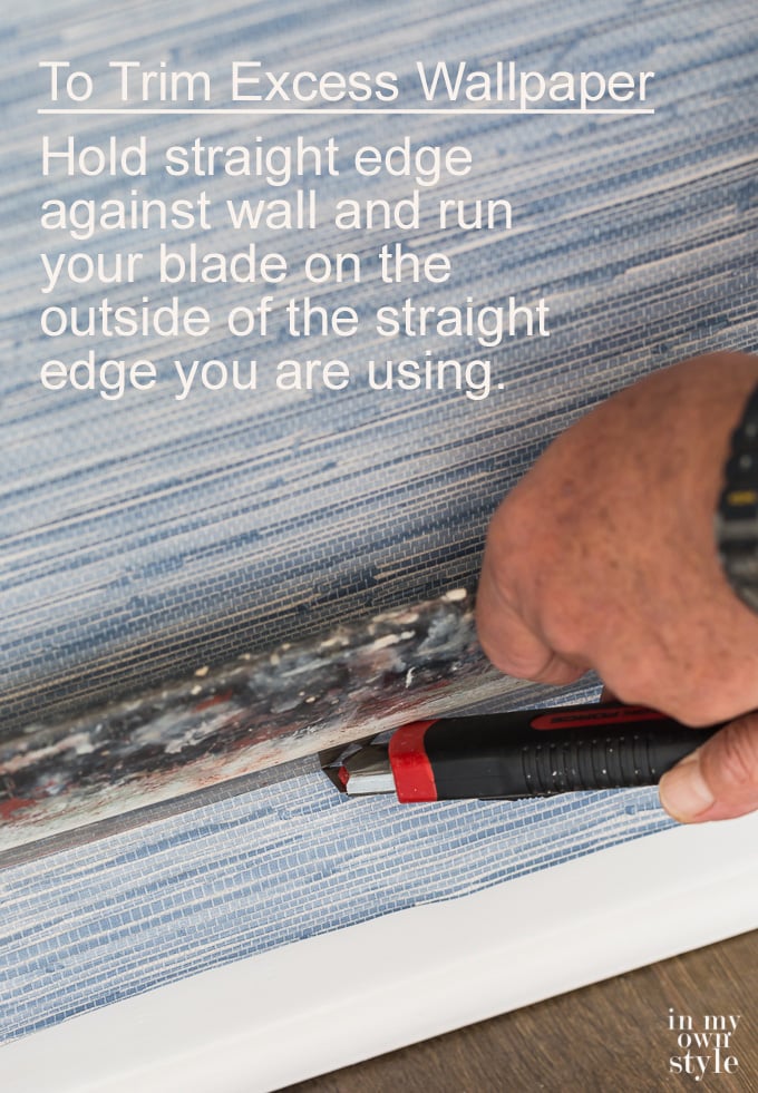 How-to-cut-and-trim-wallpaper to get a crisp smooth cut