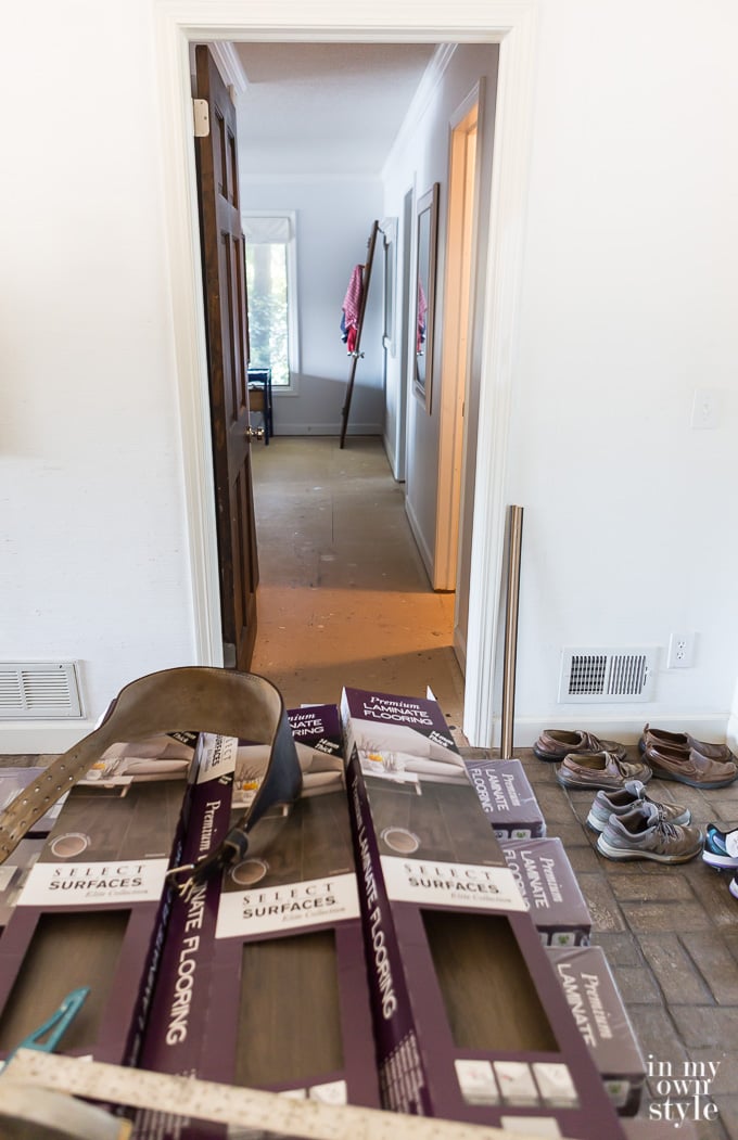 Getting ready to install wood laminate flooring