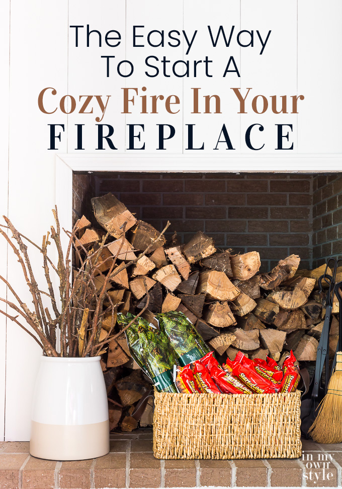 Firewood, Pine Mountain Firelogs, Firestarters needed to start a fire in a fireplace.