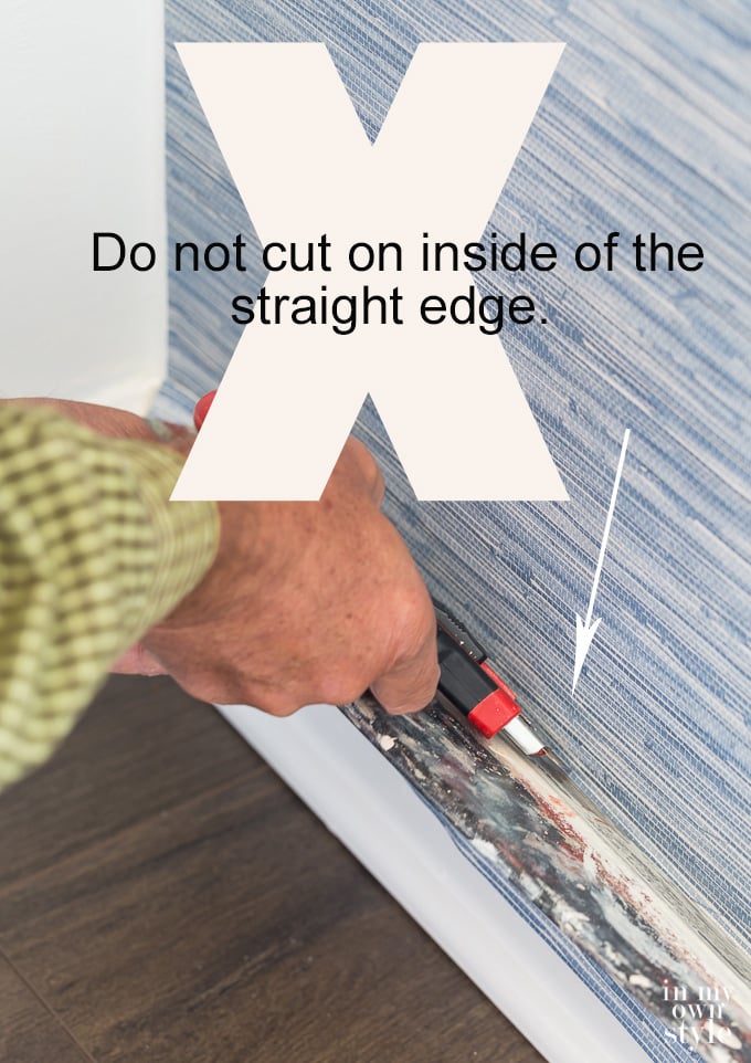 best way to trim wallpaper around molding