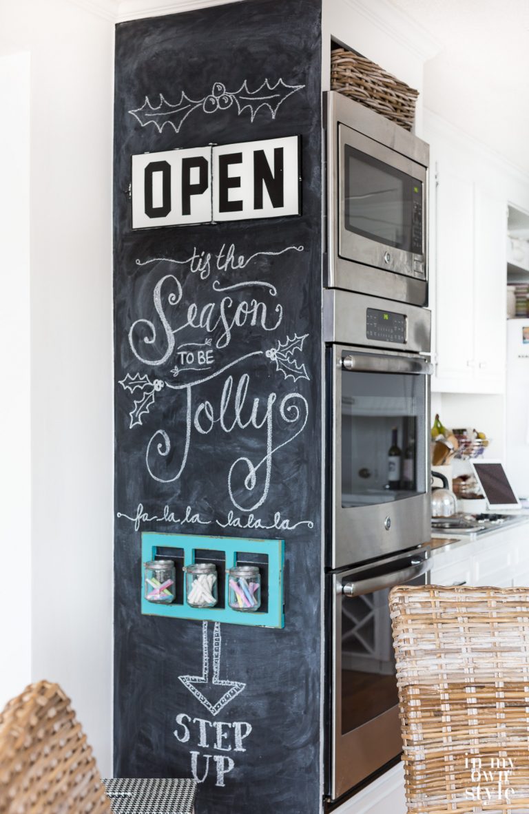 How to create a floor to ceiling chalkboard on a wall