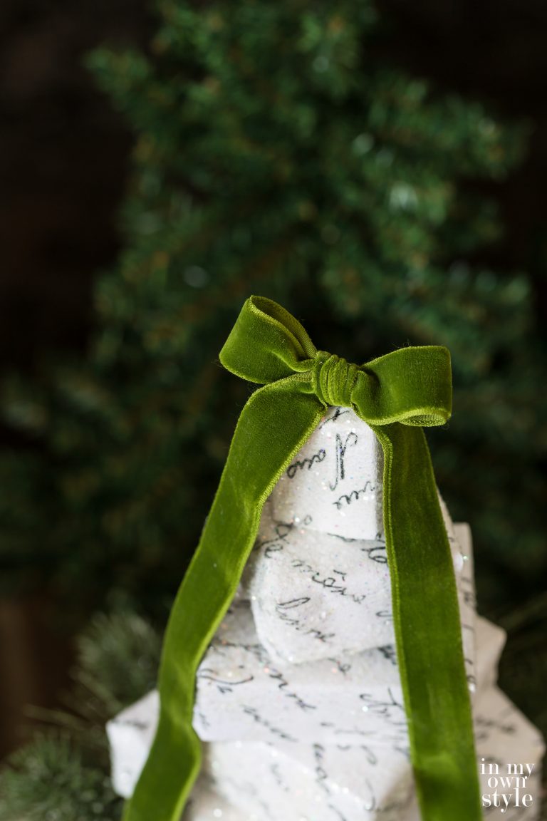 How to make a table top Christmas tree or centerpiece using boxes