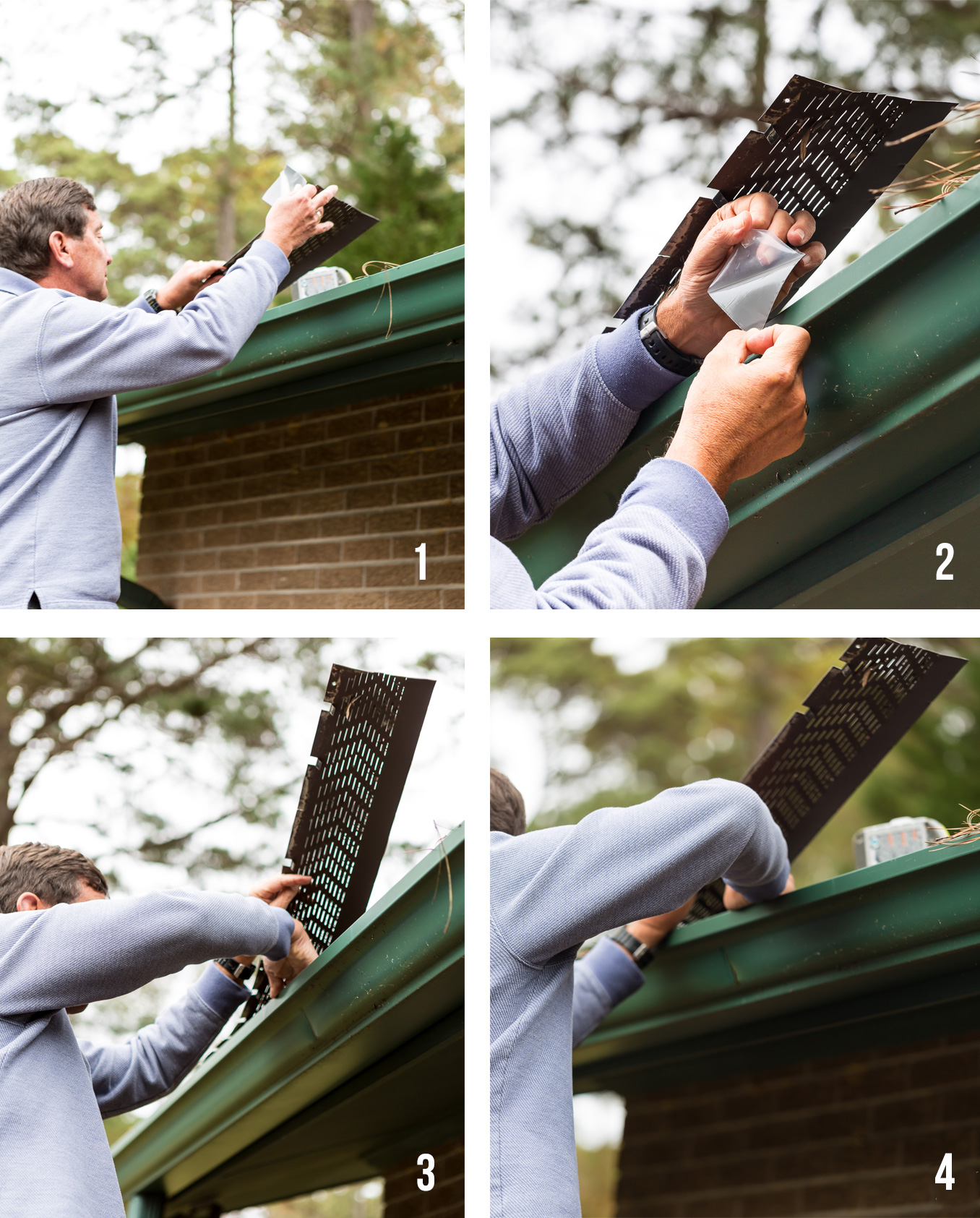 How to fix a crack or leak in a gutter.