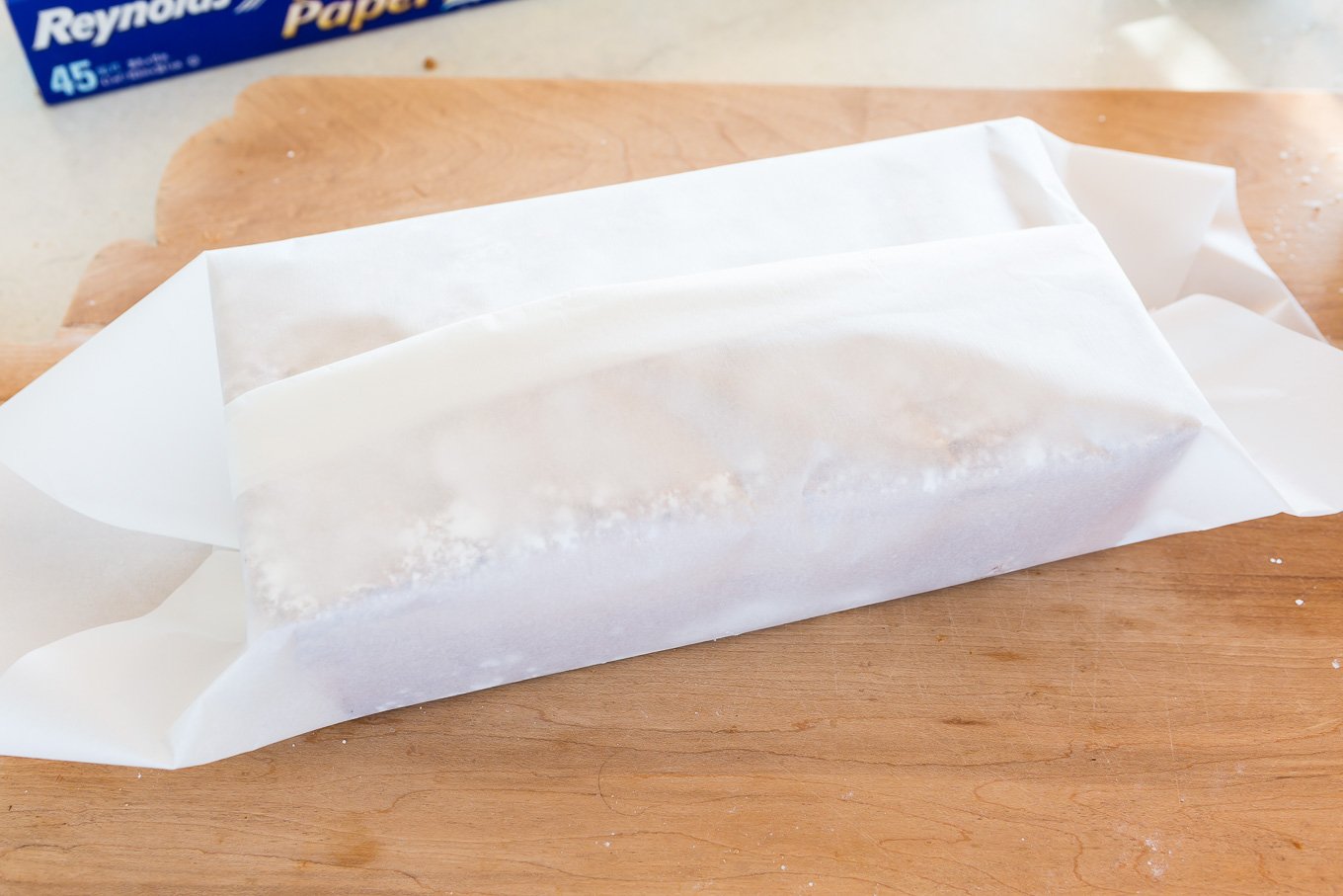 How to use parchment paper to wrap a pound cake or loaf of bread to give as a gift