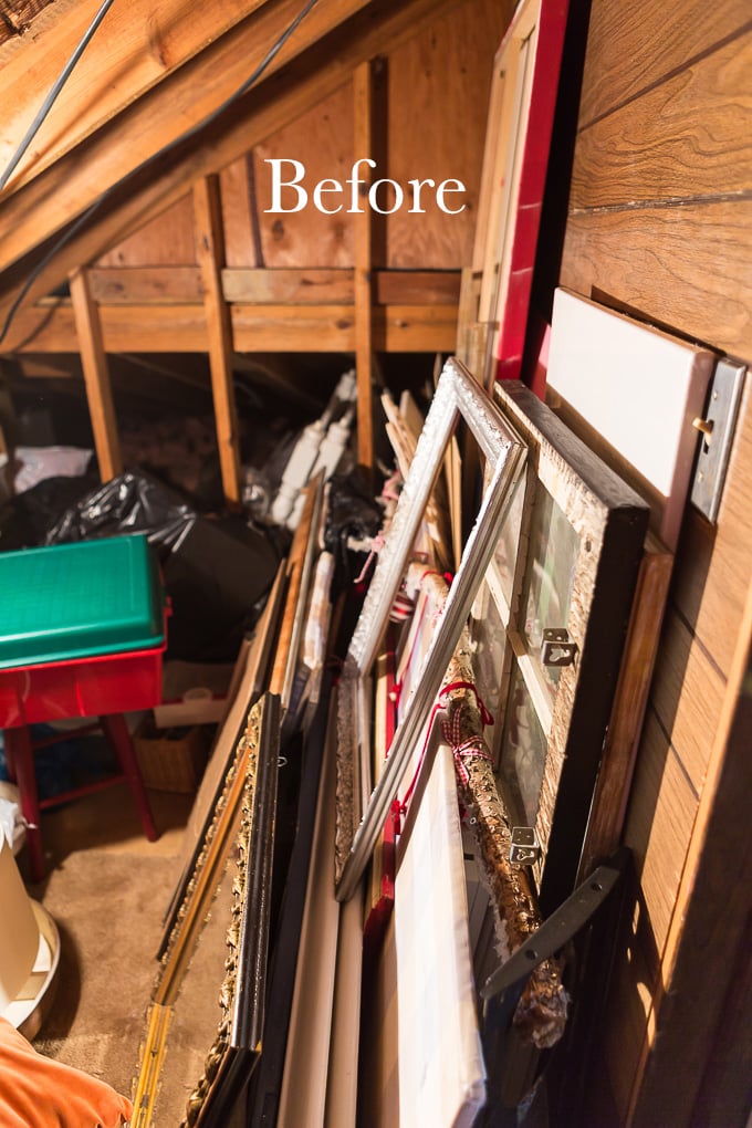 Un-organized attic storage