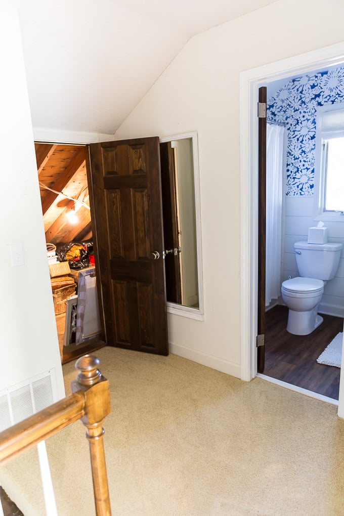 Organizing storage in an attic