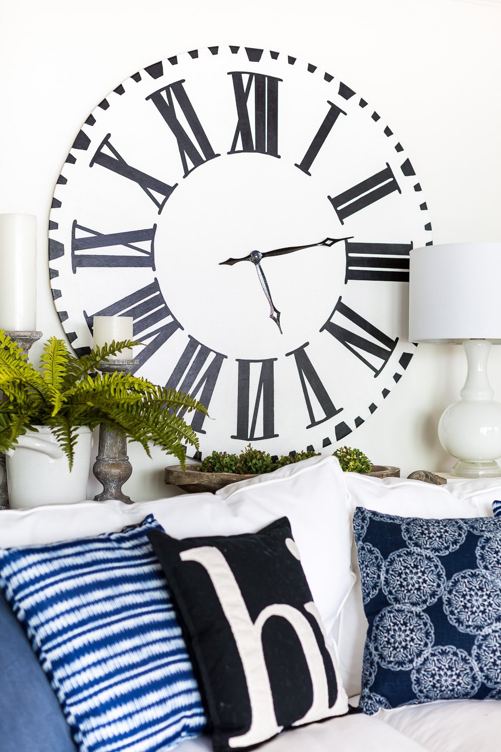 Close up of DIY Fixer Upper Inspired Wall clock