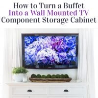 How to turn a piece of furniture into a wall mounted TV component storage cabinet.