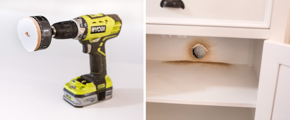 How to turn furniture into a place to store wall mounted TV components.