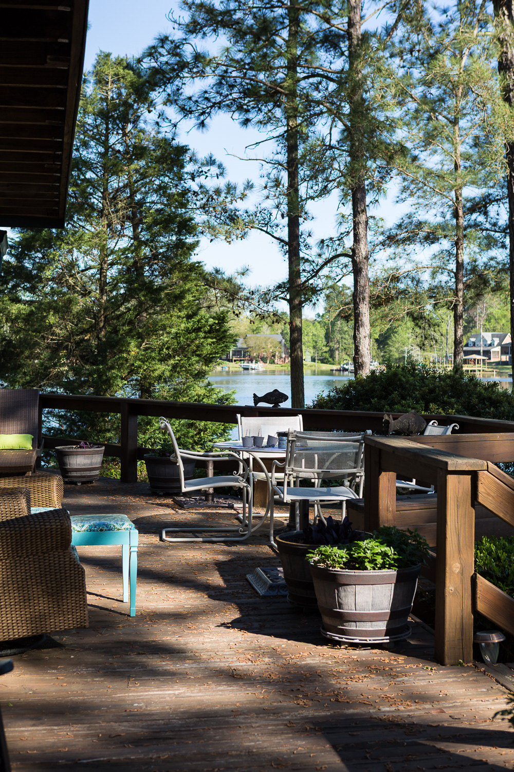 deck getting ready for spring decor and outdoor living