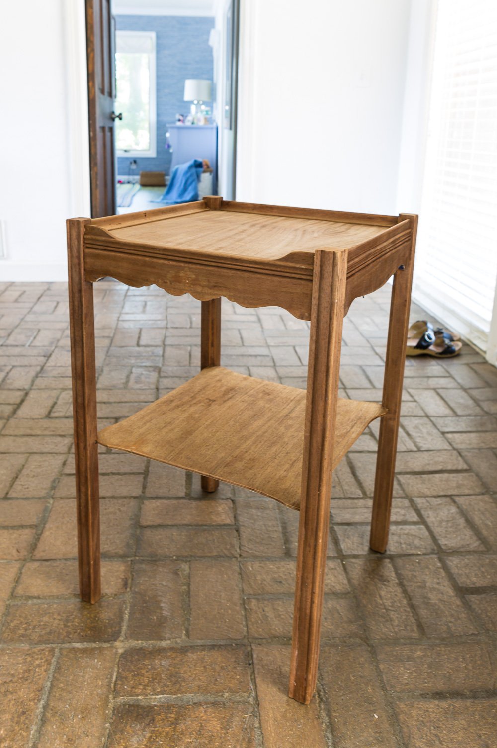 Small table just stripped of paint