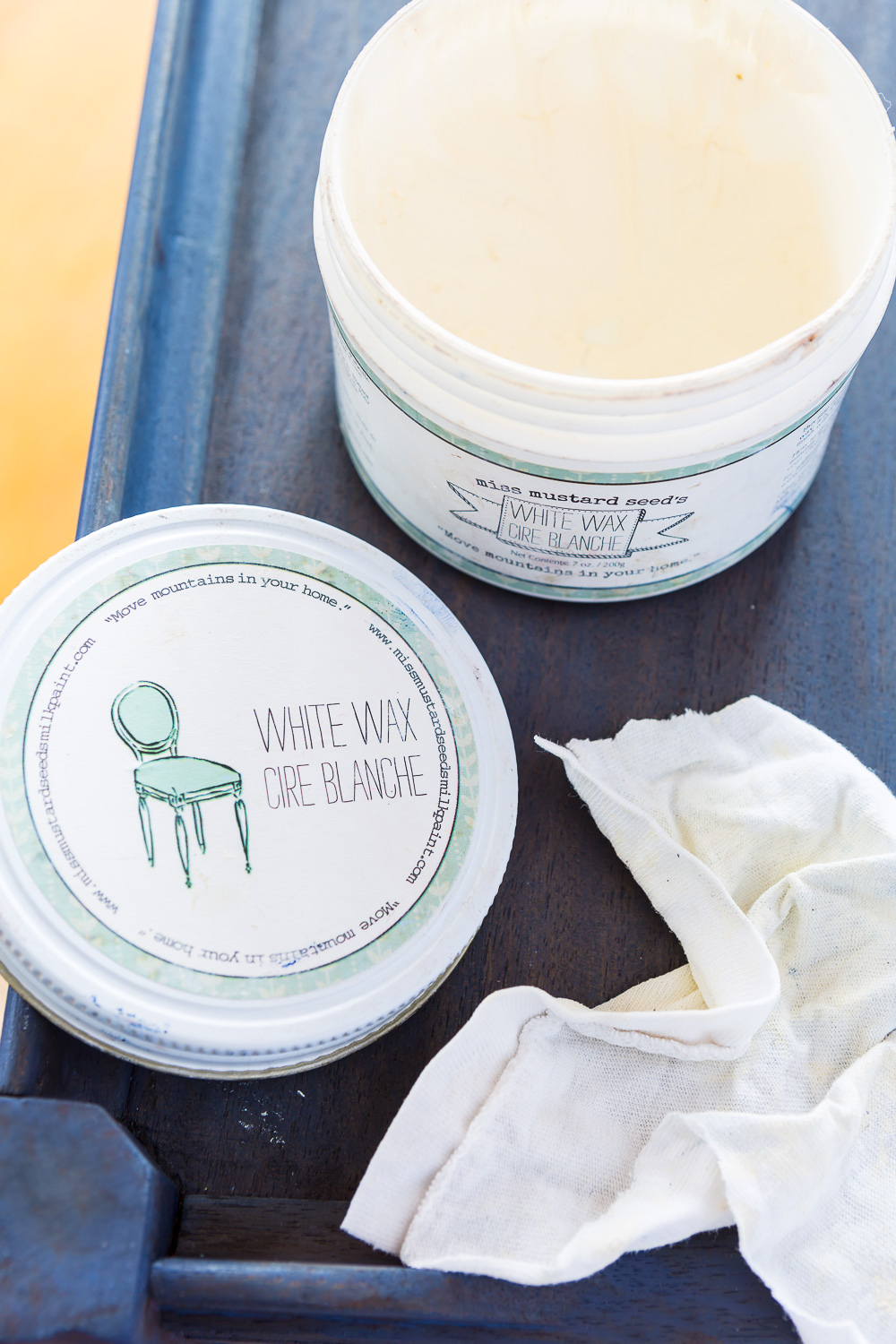 The best white wax for furniture. Miss Mustard Seed's Soft White Wax