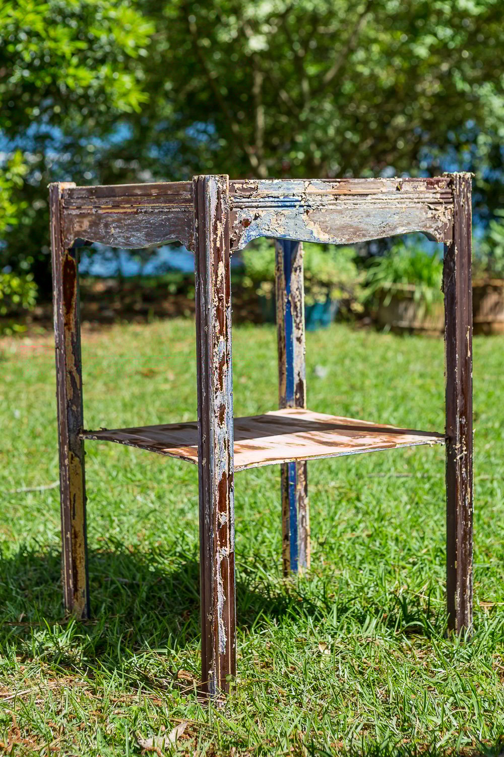 A night table with furniture stripper on it.