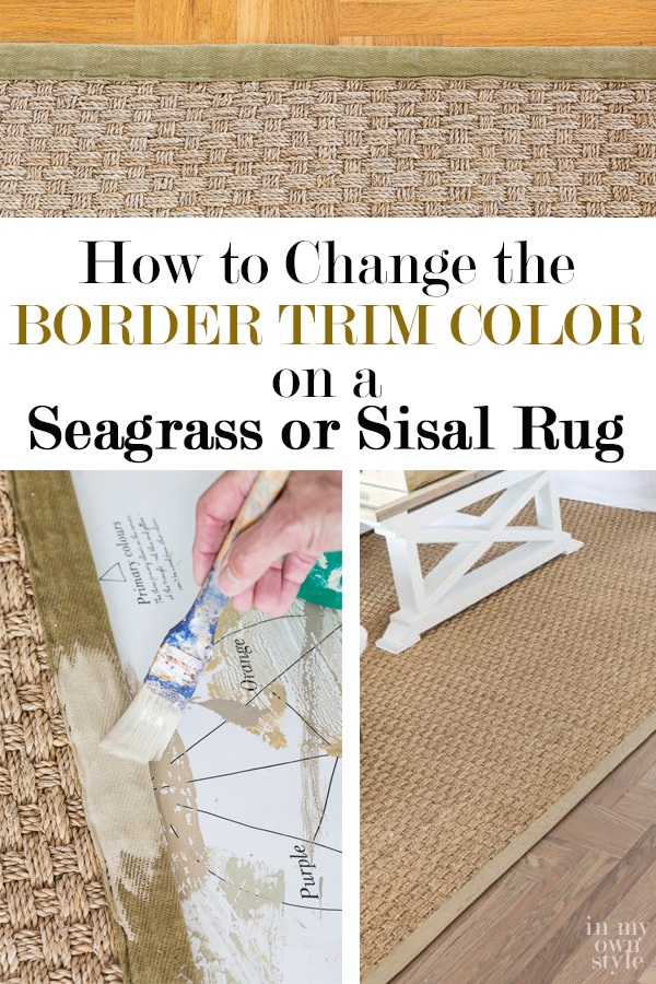 How to paint a seagrass rug tutorial
