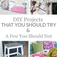 Image with photos showing DIY decorating projects that you should try.