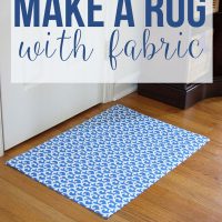 how to make a rug out of fabric and vinyl flooring scraps