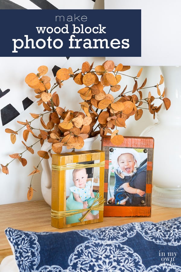 Wood block crafts you can make in an afternoon. Fall inspired Wood block photo holder frames made using scrap wood and craft supplies you may already own. 

#scrapwood #scrapwoodcrafts #woodblockcraftsDIY #photoholder #pictureframeDIY 