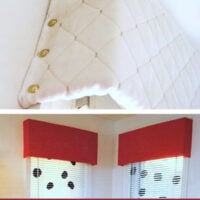 Easy to make window valance using a cardboard box