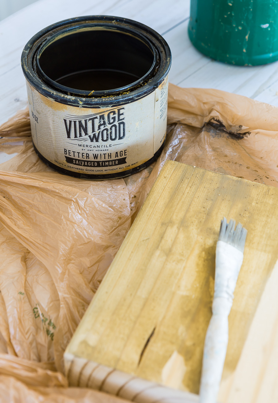 how to weather age wood