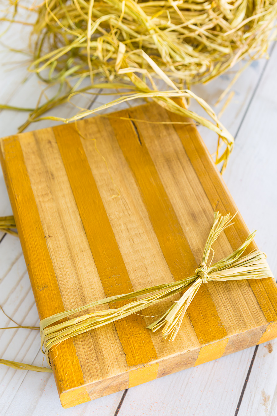 how to attach a photo to a wood block picture holder