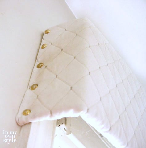 Easy to make window valance using a cardboard box.