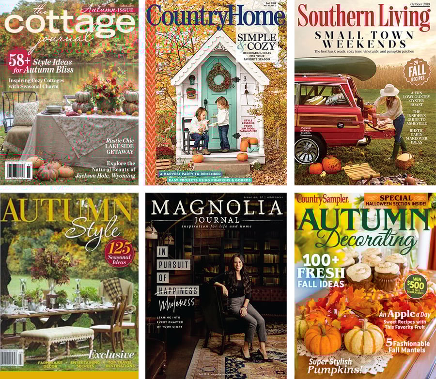 6 Fall Decorating Magazines on the newsstand